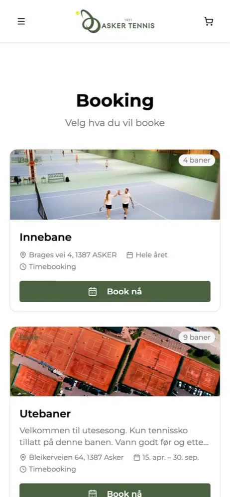 Booking i Clubify-appen